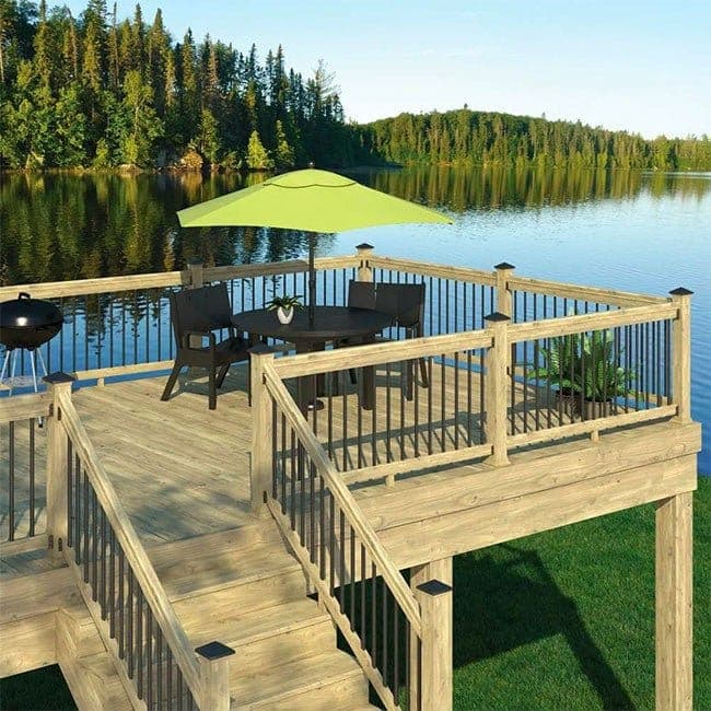 Multi-Level Wood Deck Construction Essex CT