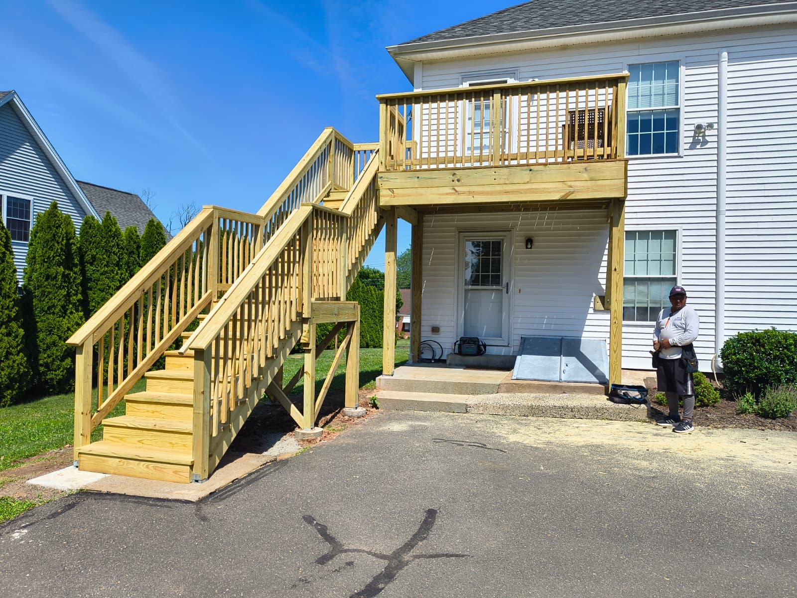 Elevated Backyard Deck Old Saybrook CT